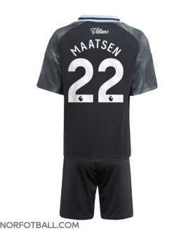 Billige Fotballdrakt Aston Villa Ian Maatsen #22 Replika Bortedraktsett Barn 2025-26 Kortermet (med bukser)